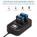 Kingma Replacement Lithium Battery SPLB1B & Dual LCD Display Charger For Gopro 10 9 Black Camera